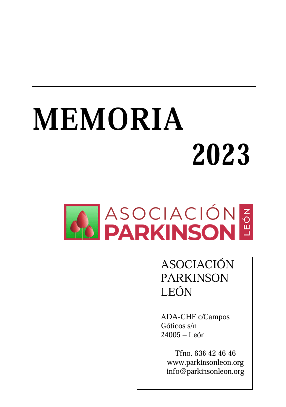 MEMORIA Asoc. Parkinson León 2023